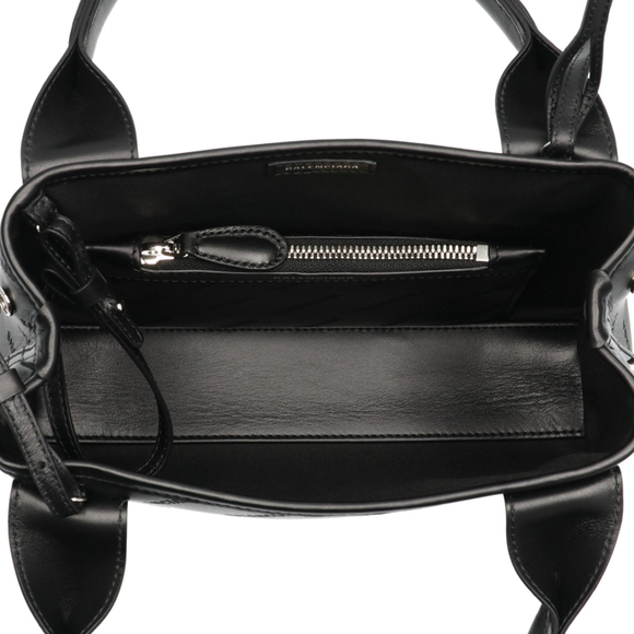 BALENCIAGA Tote Bag XS NAVY CABAS Embossed Navy Shoulder Bag - Picture 6 of 10